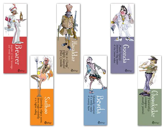 Mumbai Characters Bookmark Set