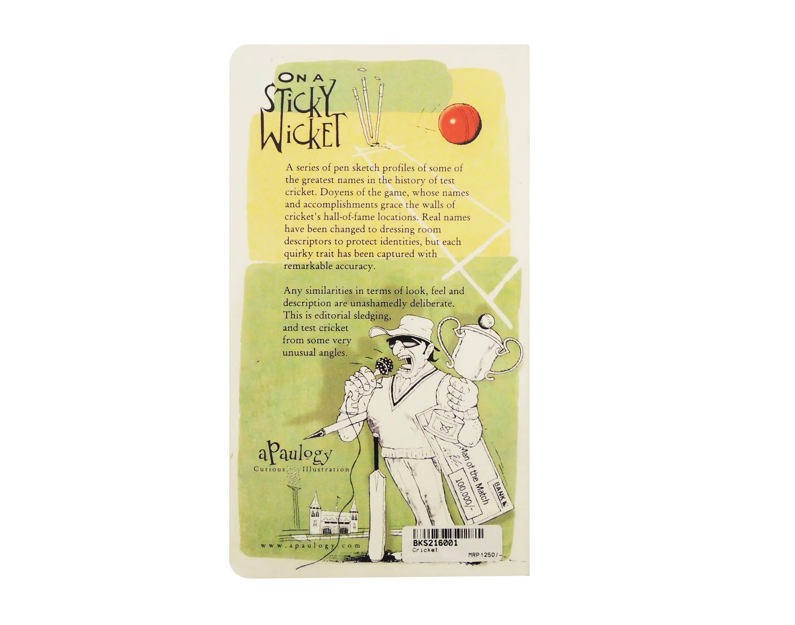 On A Sticky Wicket, Cricket Book